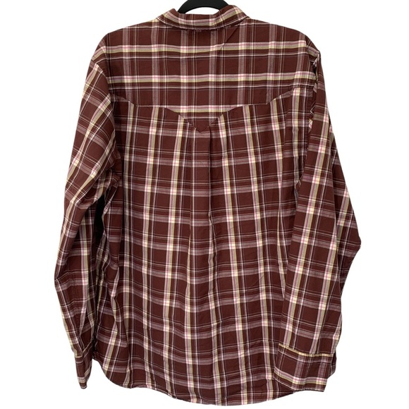 Quicksilver Western Shirt Mens XL Brown Plaid Button Down Pearl Snap Buttons Y2K - Picture 2 of 11